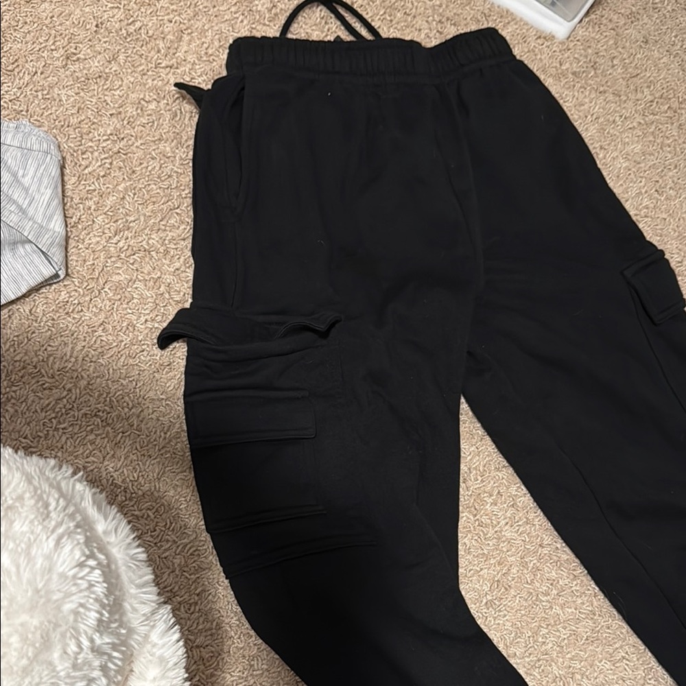 Black Cargo Pants from Garage